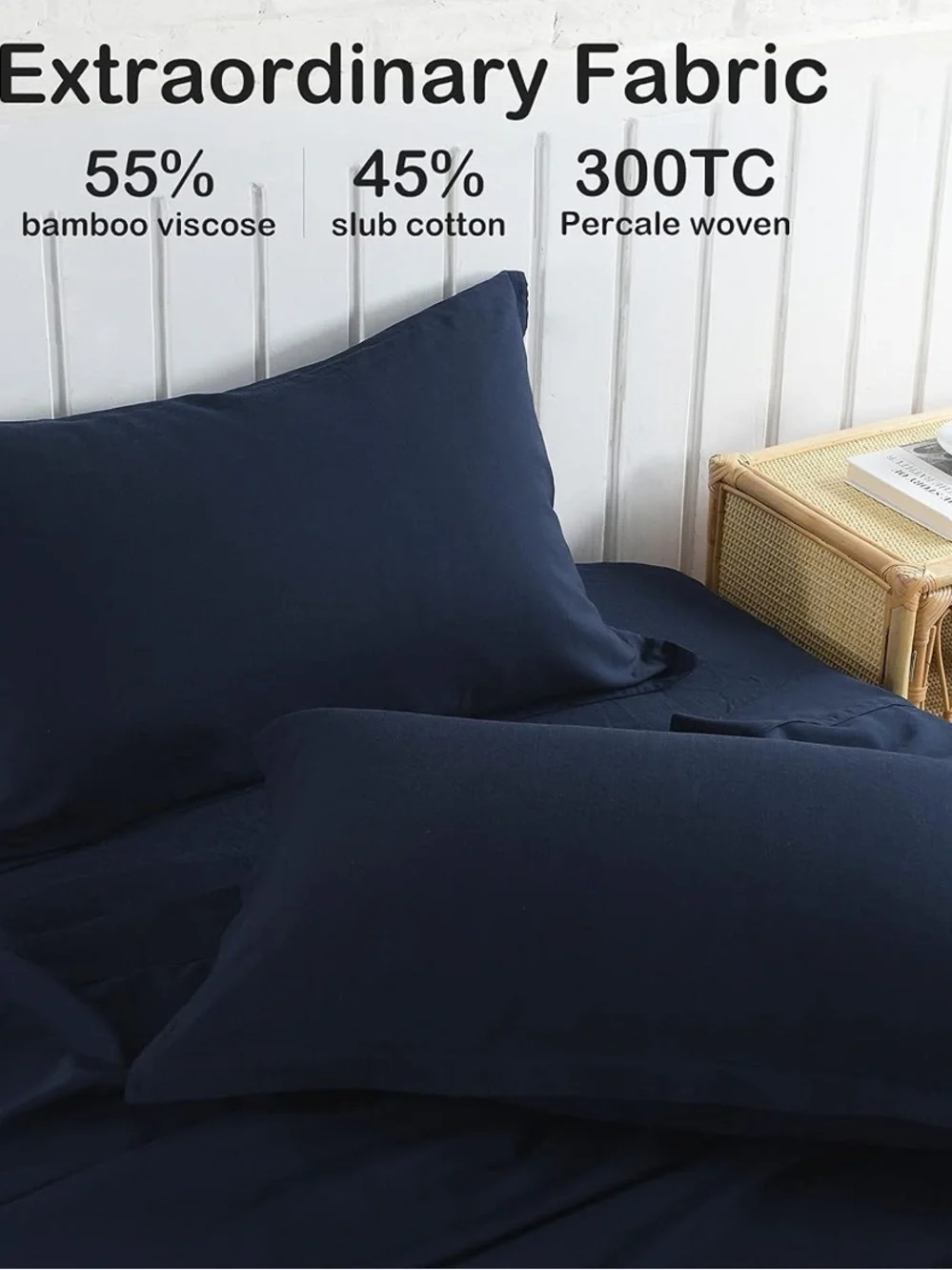 CA KING BAMBOO COTTON DUVET SET